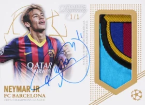 Neymar Jr - Dynasty Autographed Patch Cards Gold 1/1 - Topps Dynasty UCL 2022/23